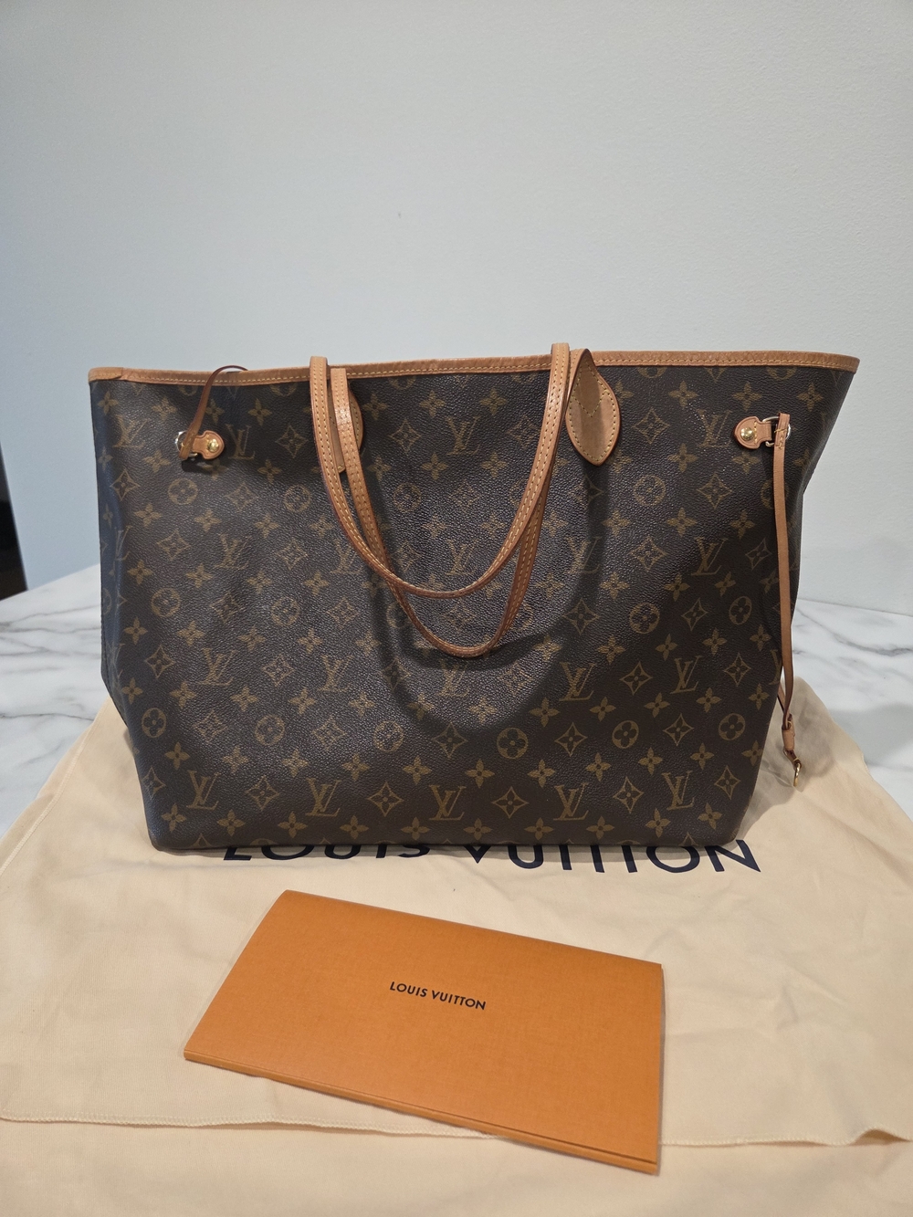 Louis Vuitton Monogram Canvas Neverfull Tote - Brown/Tan